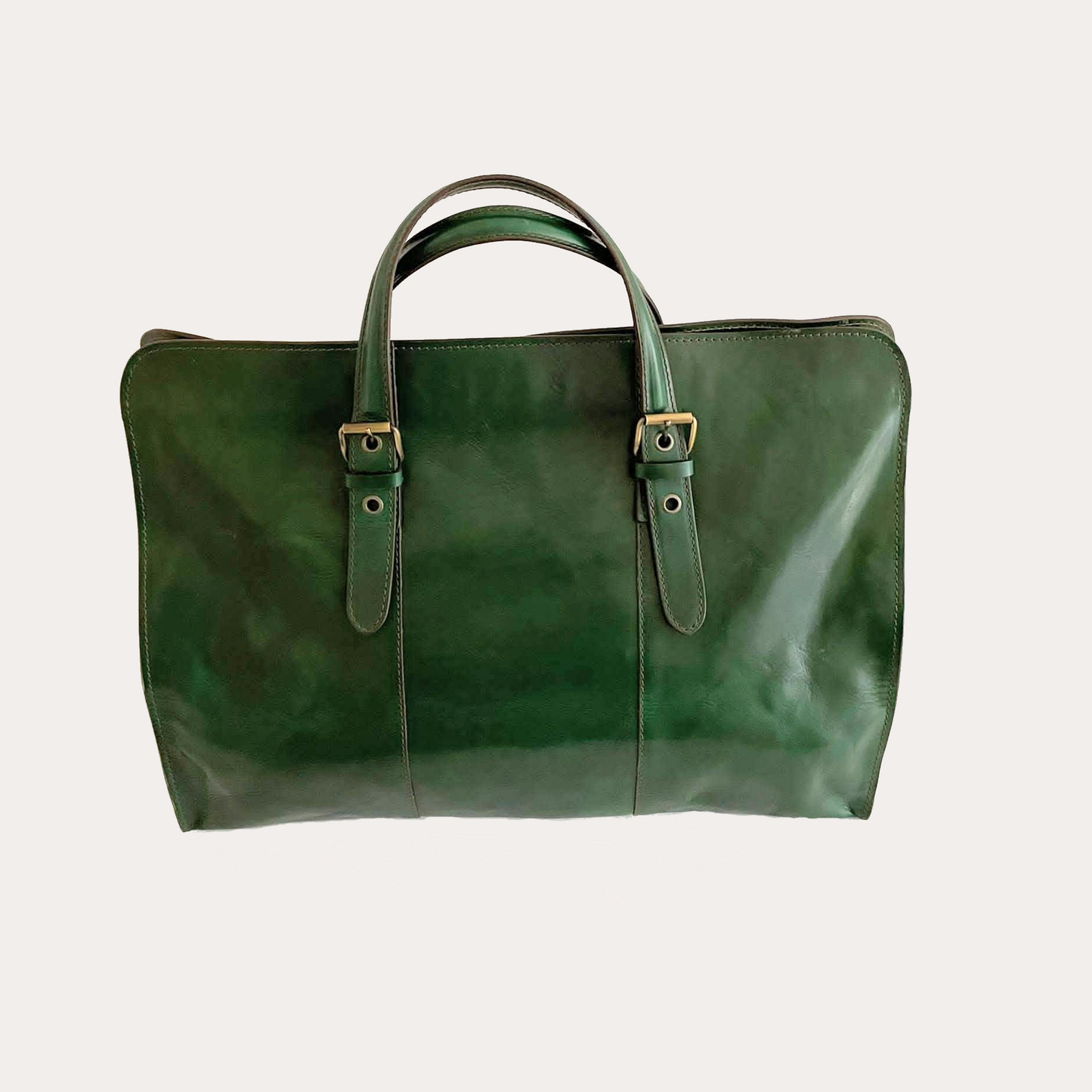 Ladies Green Leather Weekend Bag