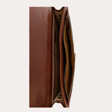 Load image into Gallery viewer, Brown Vegetable Tanned Leather Briefcase
