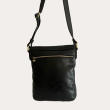 Load image into Gallery viewer, Ladies Black Leather Crossbody Bag
