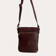 Load image into Gallery viewer, Ladies Burgundy Leather Crossbody Bag
