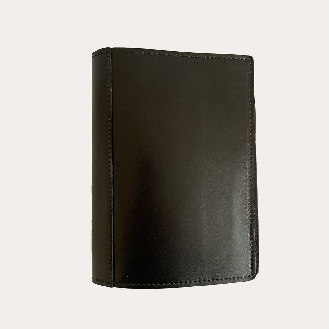 Black Leather A5 Notebook/Diary Cover