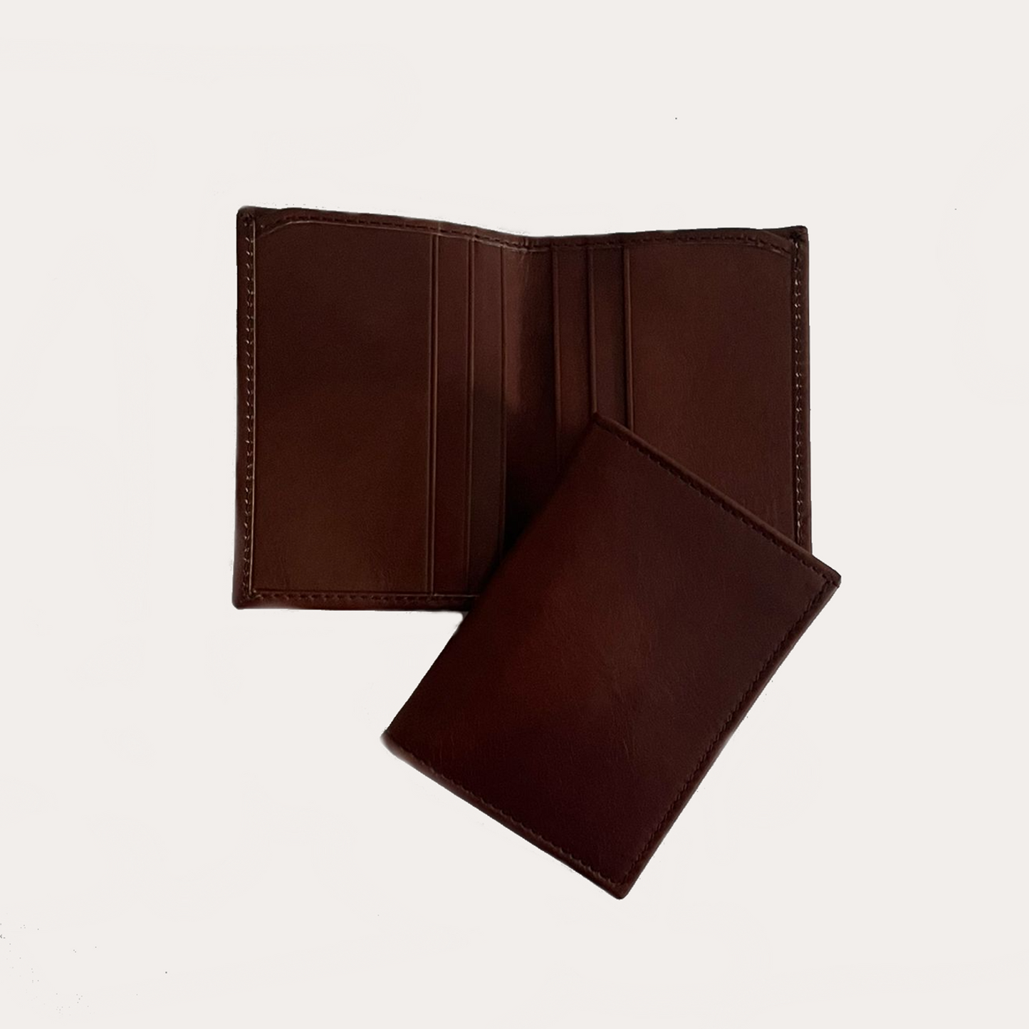 Brown Leather Wallet-6 Credit Card Sections