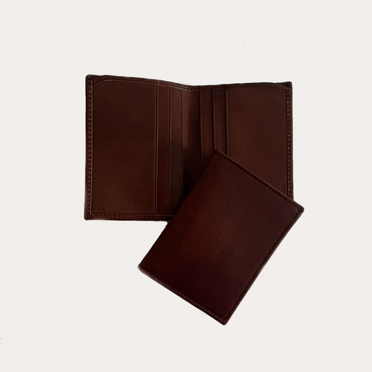 Brown Leather Wallet-6 Credit Card Sections