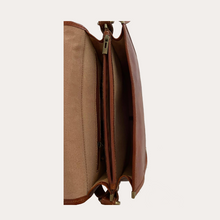 Load image into Gallery viewer, Cognac Vegetable Tanned Leather Messenger Bag
