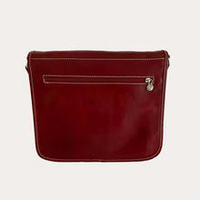 Load image into Gallery viewer, Red Vegetable Tanned Leather Messenger Bag
