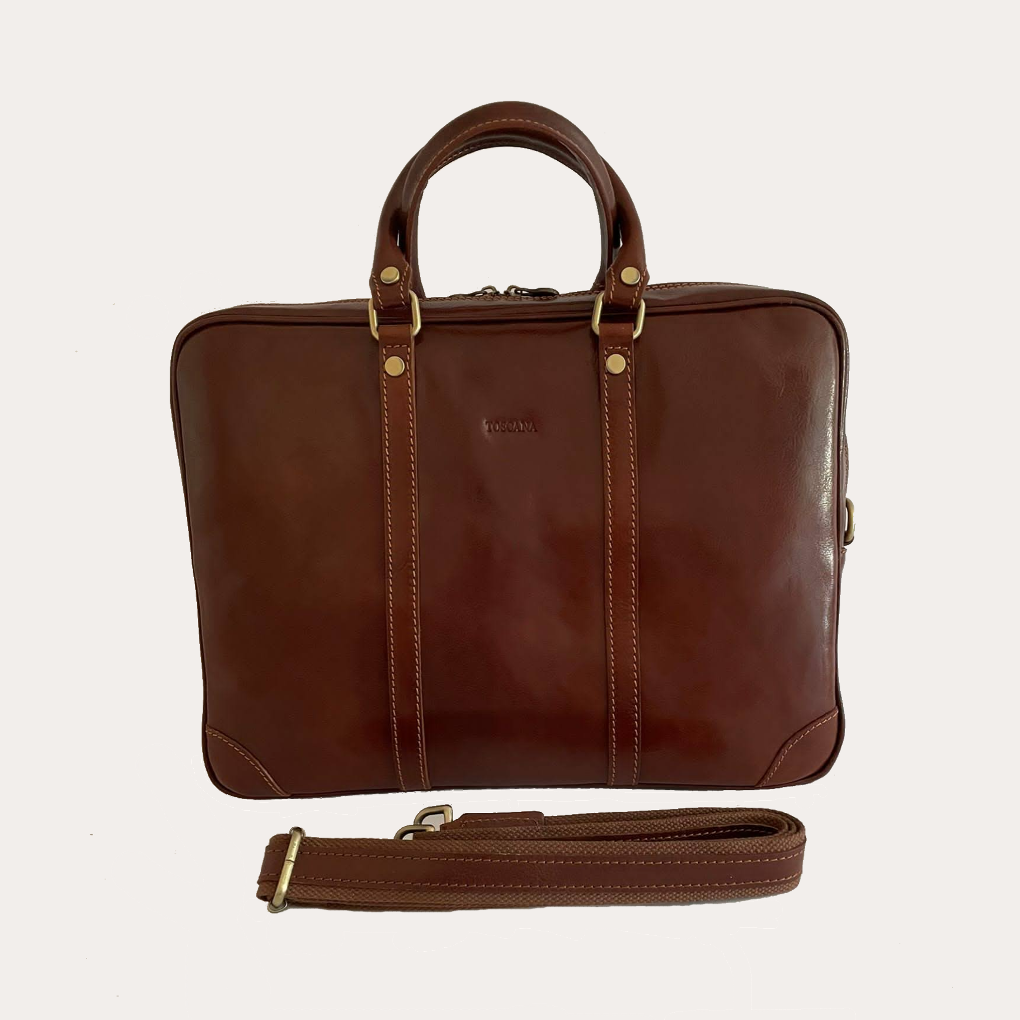 Mens tan hotsell leather laptop bag