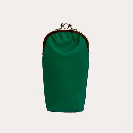 Green Leather Glasses Case