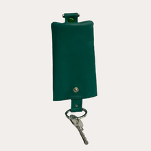 Load image into Gallery viewer, Green Leather Bell Key Pouch
