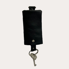 Load image into Gallery viewer, Black Leather Bell Key Pouch
