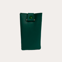 Load image into Gallery viewer, Green Leather Bell Key Pouch
