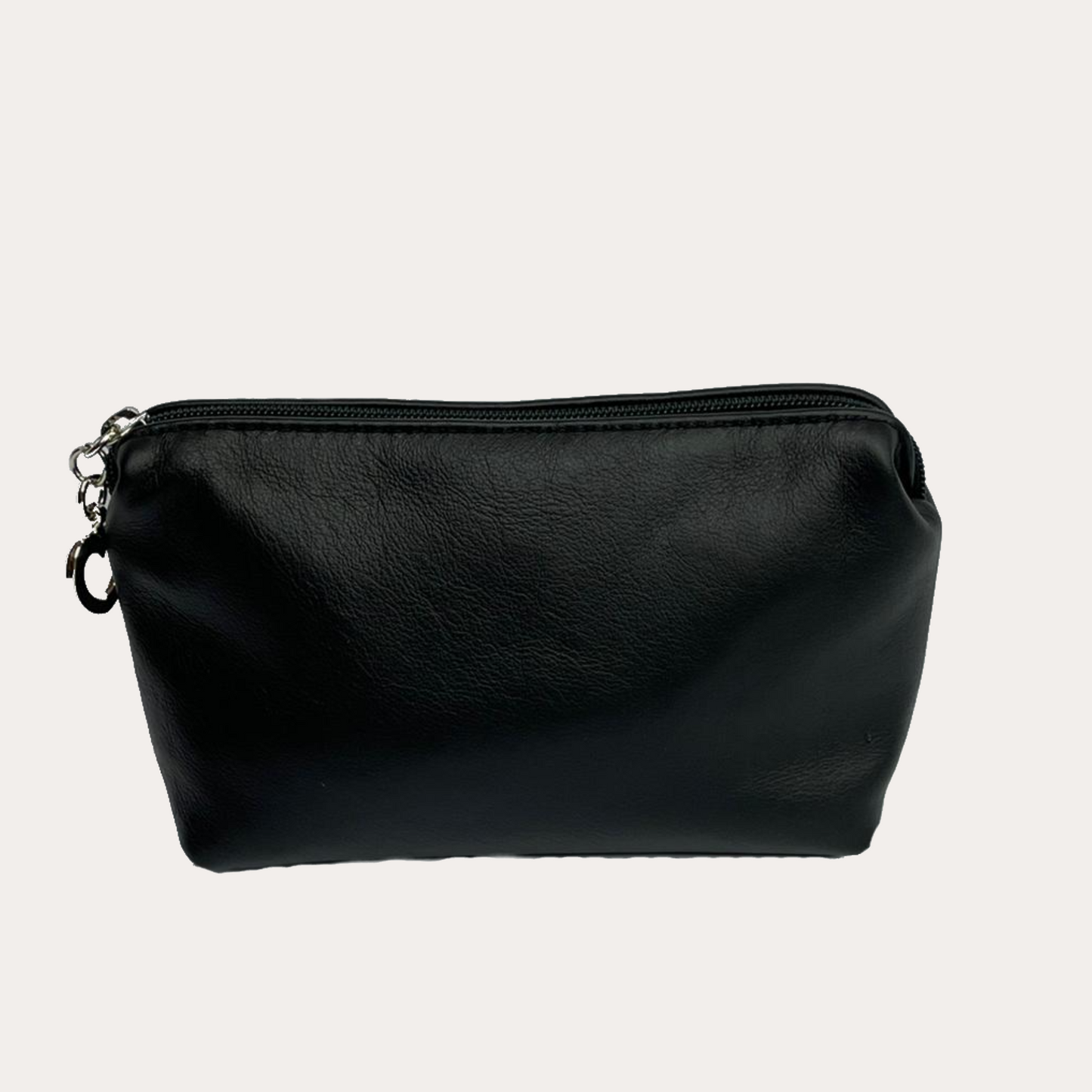 Black Leather Make-up Pouch