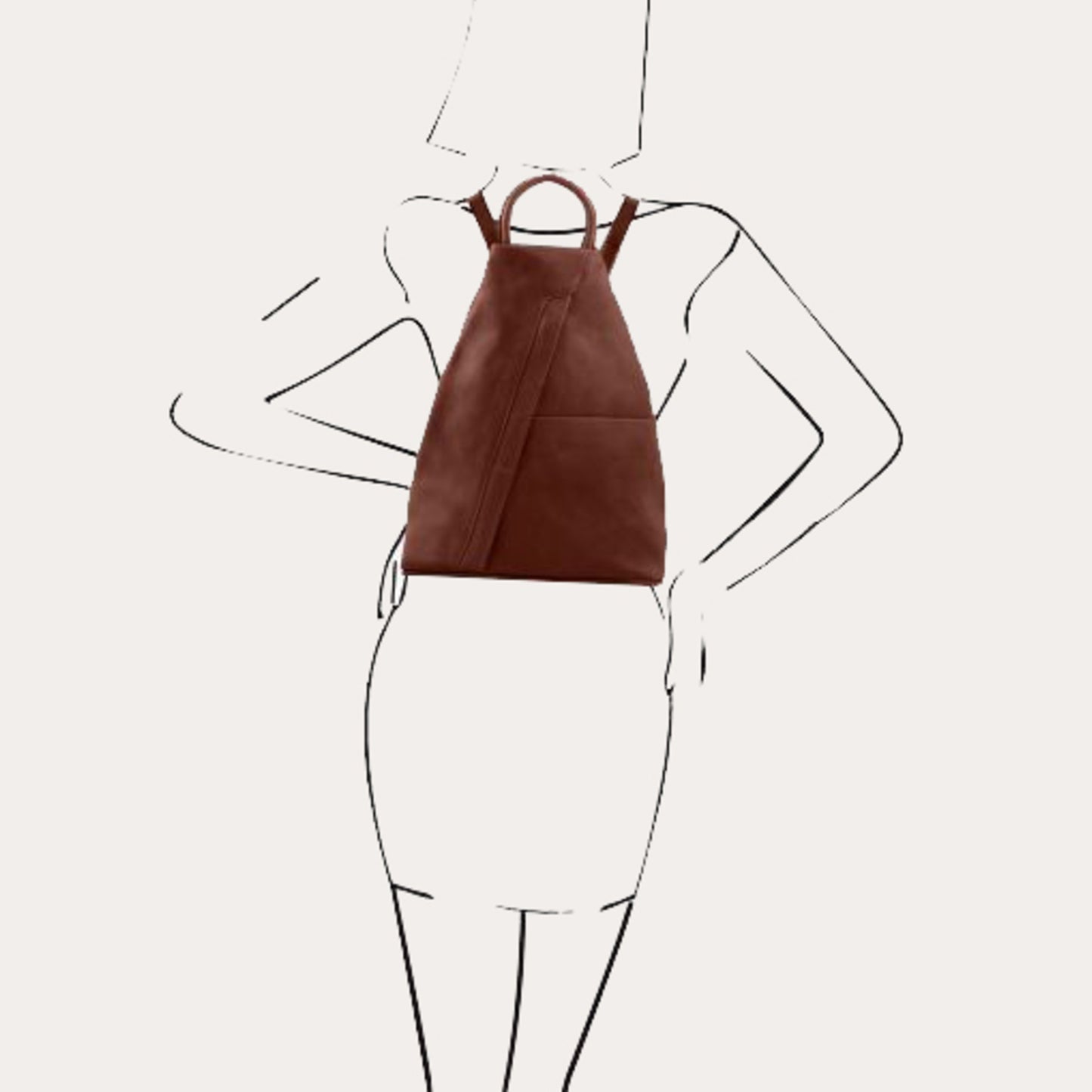 Tuscany Leather Brown Leather Backpack