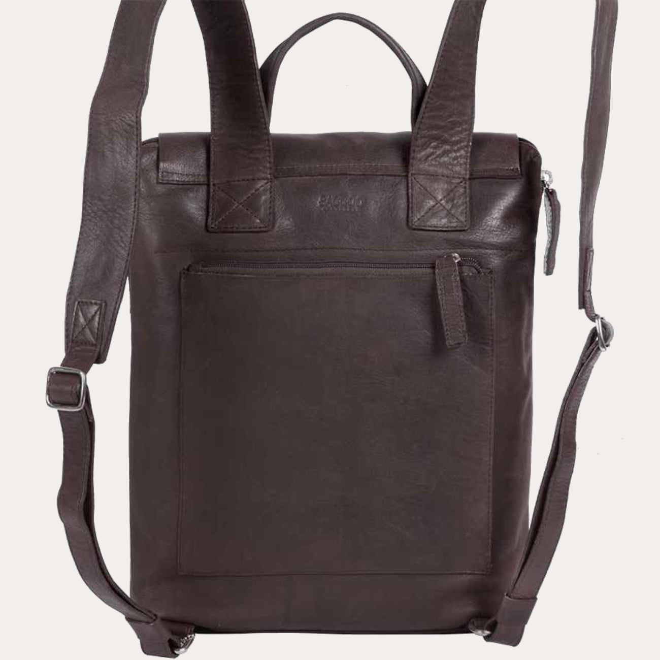 Saccoo Choco Leather Backpack-Small Size