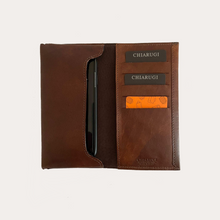 Load image into Gallery viewer, Chiarugi Brown Vintage Leather Phone Wallet
