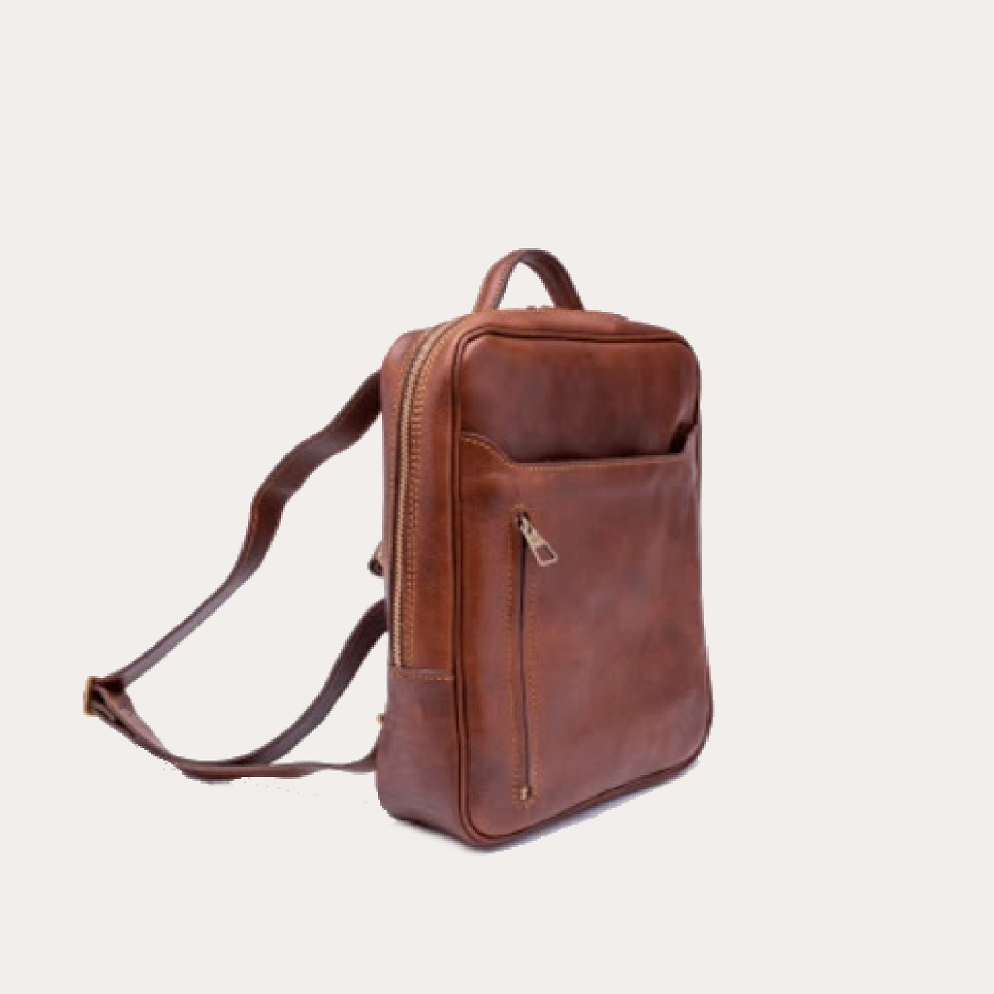 Brown Leather Backpack