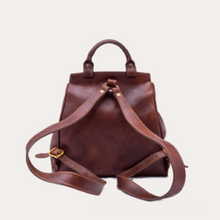 Load image into Gallery viewer, Dark Brown Leather Backpack
