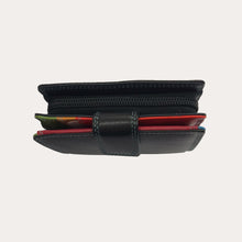 Load image into Gallery viewer, Black/Tropical Leather Purse
