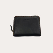 Load image into Gallery viewer, Gianni Conti Black Zip around Leather Purse
