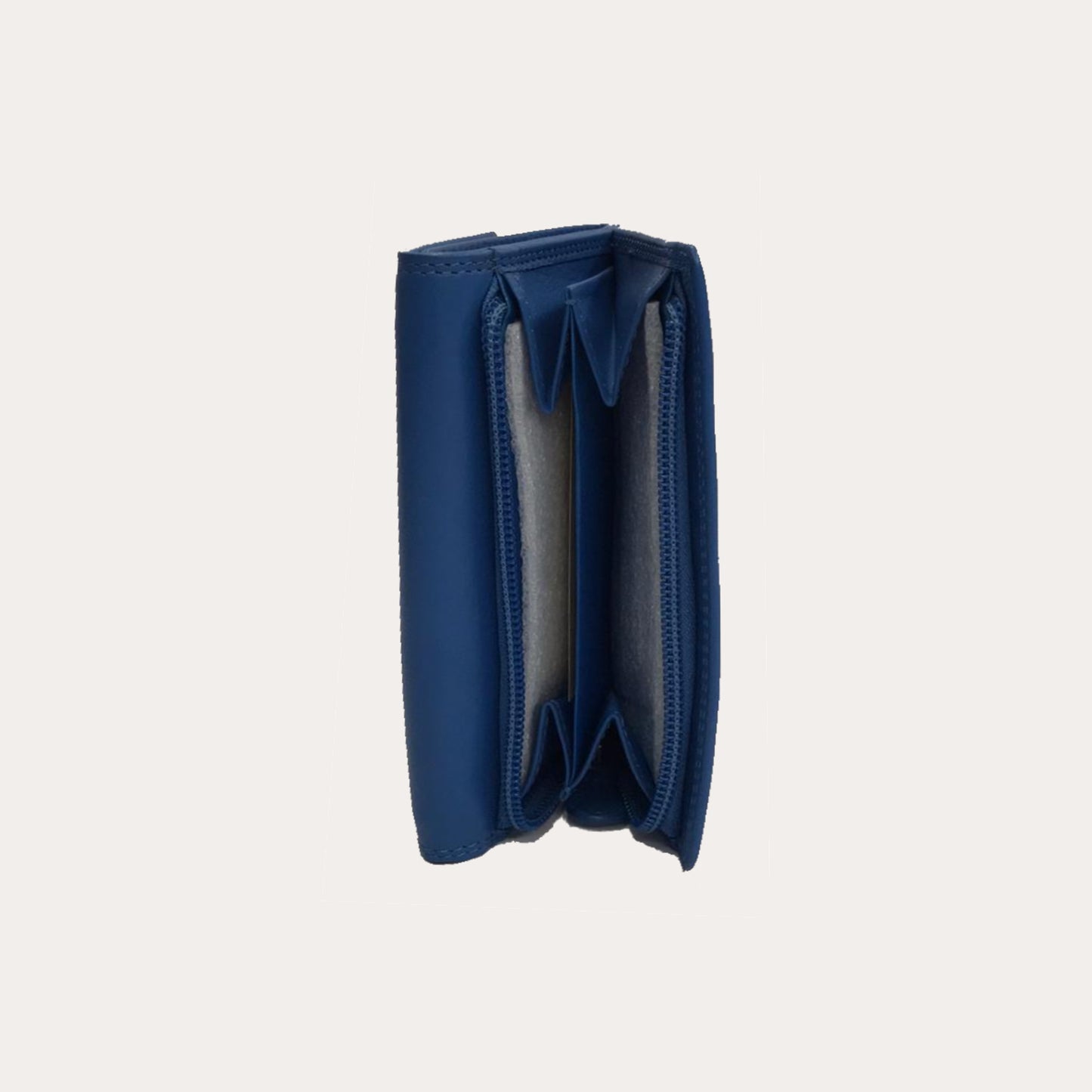 Blue Tri-fold Leather Purse