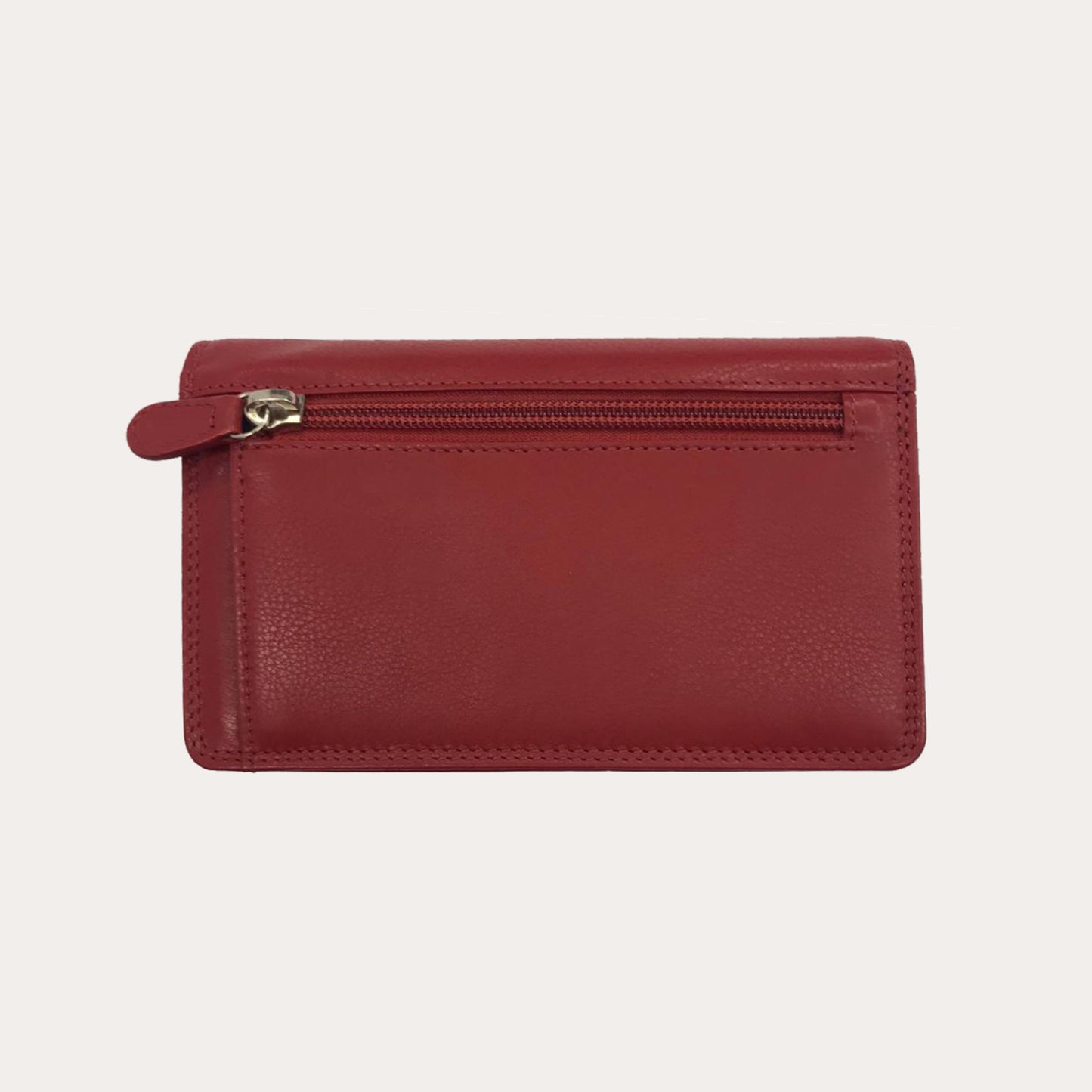 Red Flap over Leather Purse