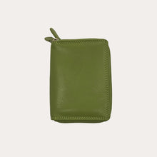 Load image into Gallery viewer, Lime Leather Card and Coin Holder
