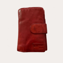 Load image into Gallery viewer, Gianni Conti Red Vintage Washed Leather Ladies Leather Purse
