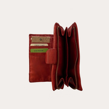 Load image into Gallery viewer, Gianni Conti Red Vintage Washed Leather Ladies Leather Purse
