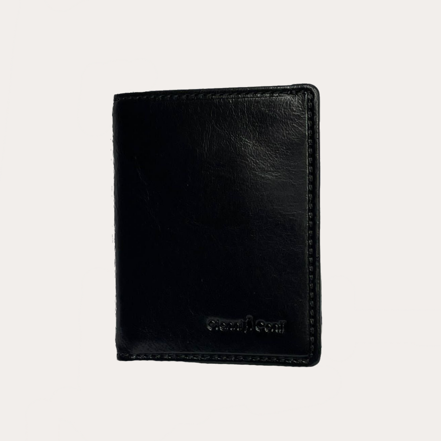 Gianni Conti Black Leather Wallet-8 credit card sections