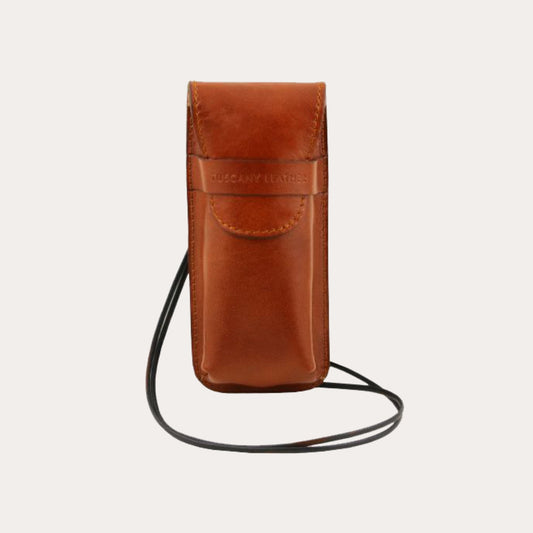 Tuscany Leather Honey Leather Glasses Case