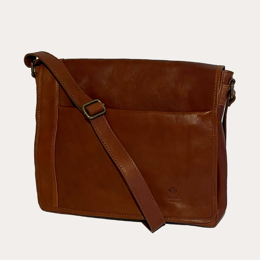 I Medici Brown Leather Messenger Bag