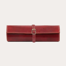 Load image into Gallery viewer, Tuscany Leather Red Leather Jewellery Roll
