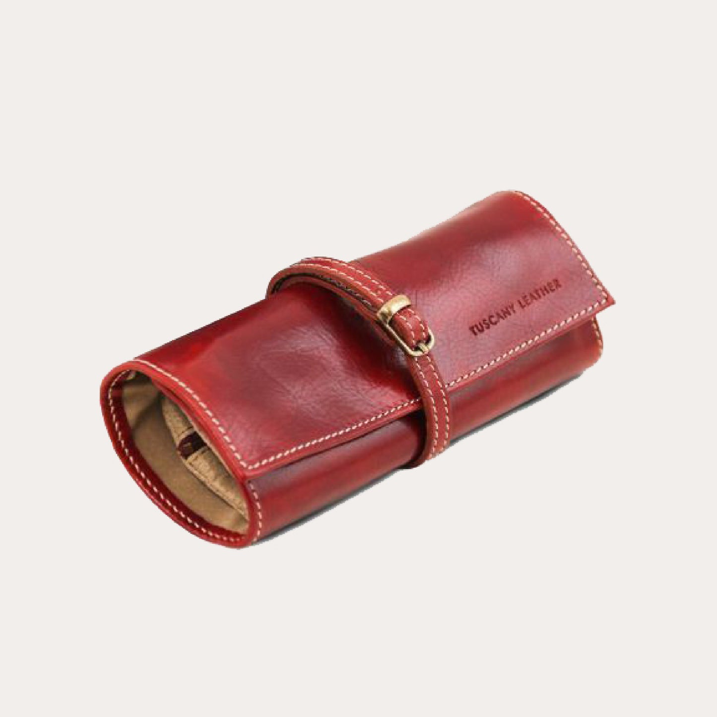 Tuscany Leather Red Leather Jewellery Roll