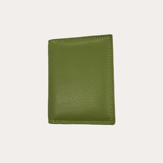Lime Leather Credit Card Holder