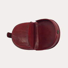 Load image into Gallery viewer, Gianni Conti Red Leather Horse Shoe Shaped Coin Purse
