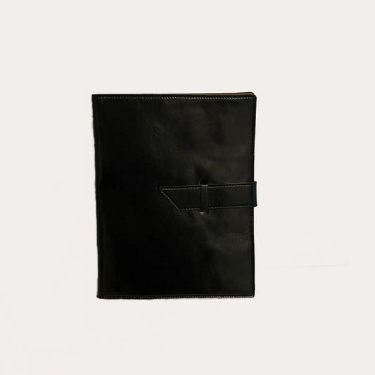 Black Leather A4 Folio/Notebook Cover