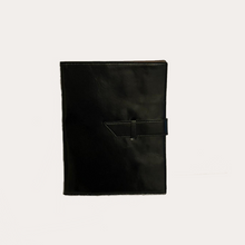 Load image into Gallery viewer, Black Leather A4 Folio/Notebook Cover
