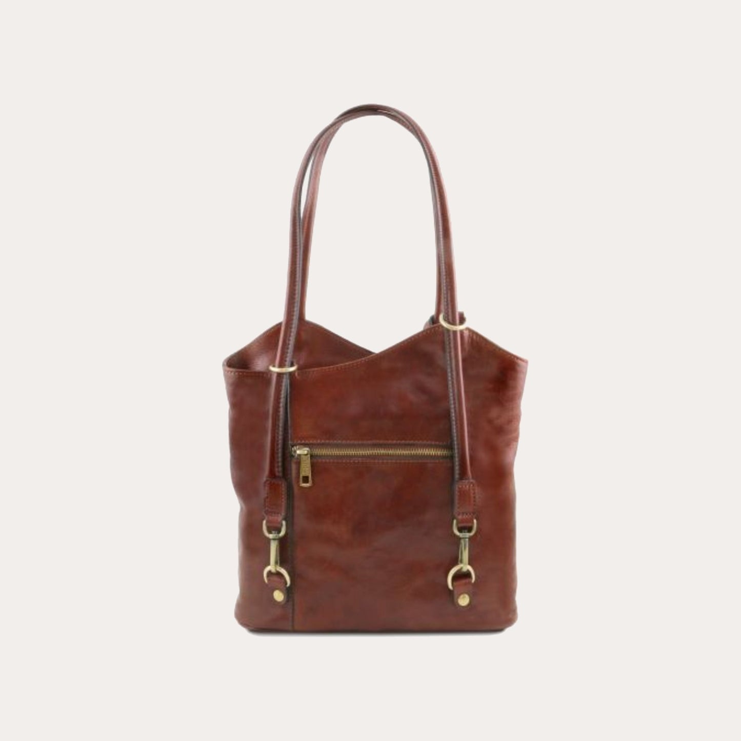 Tuscany Leather Brown Leather Convertible Bag