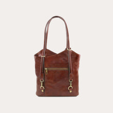 Load image into Gallery viewer, Tuscany Leather Brown Leather Convertible Backpack
