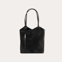 Load image into Gallery viewer, Tuscany Leather Black Leather Convertible Bag
