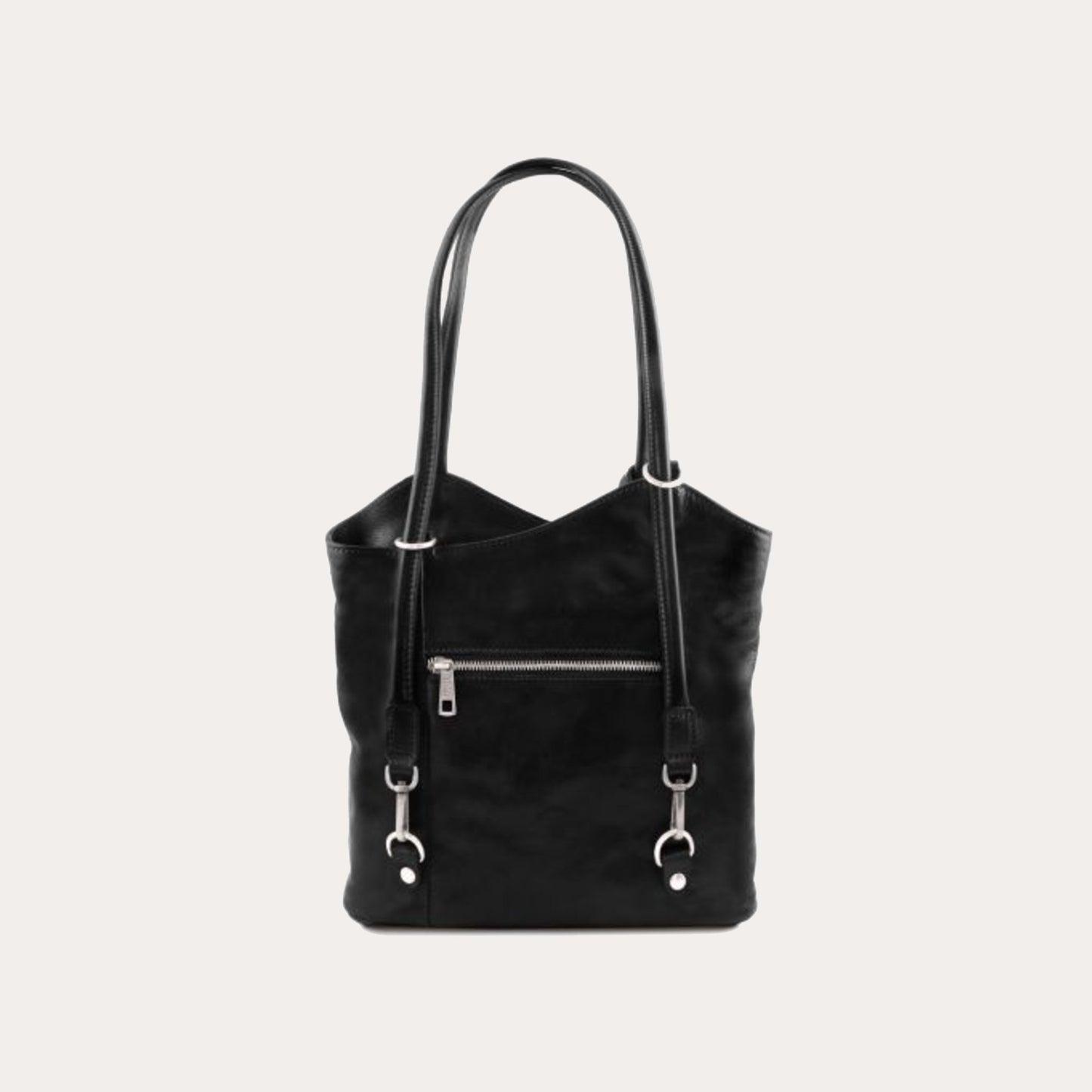 Tuscany Leather Black Leather Convertible Bag