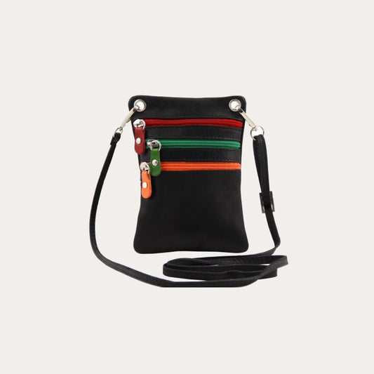 Tuscany Leather Black Leather Crossbody Bag
