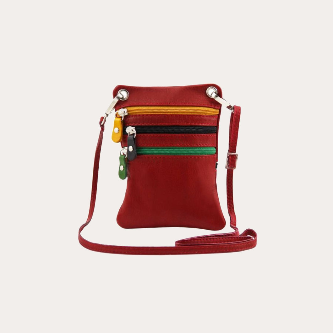 Tuscany Leather Red Leather Crossbody Bag