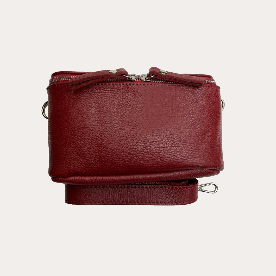 Red Leather Bumbag