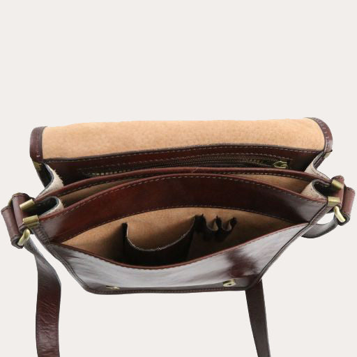 Tuscany Leather Brown Leather Messenger Bag