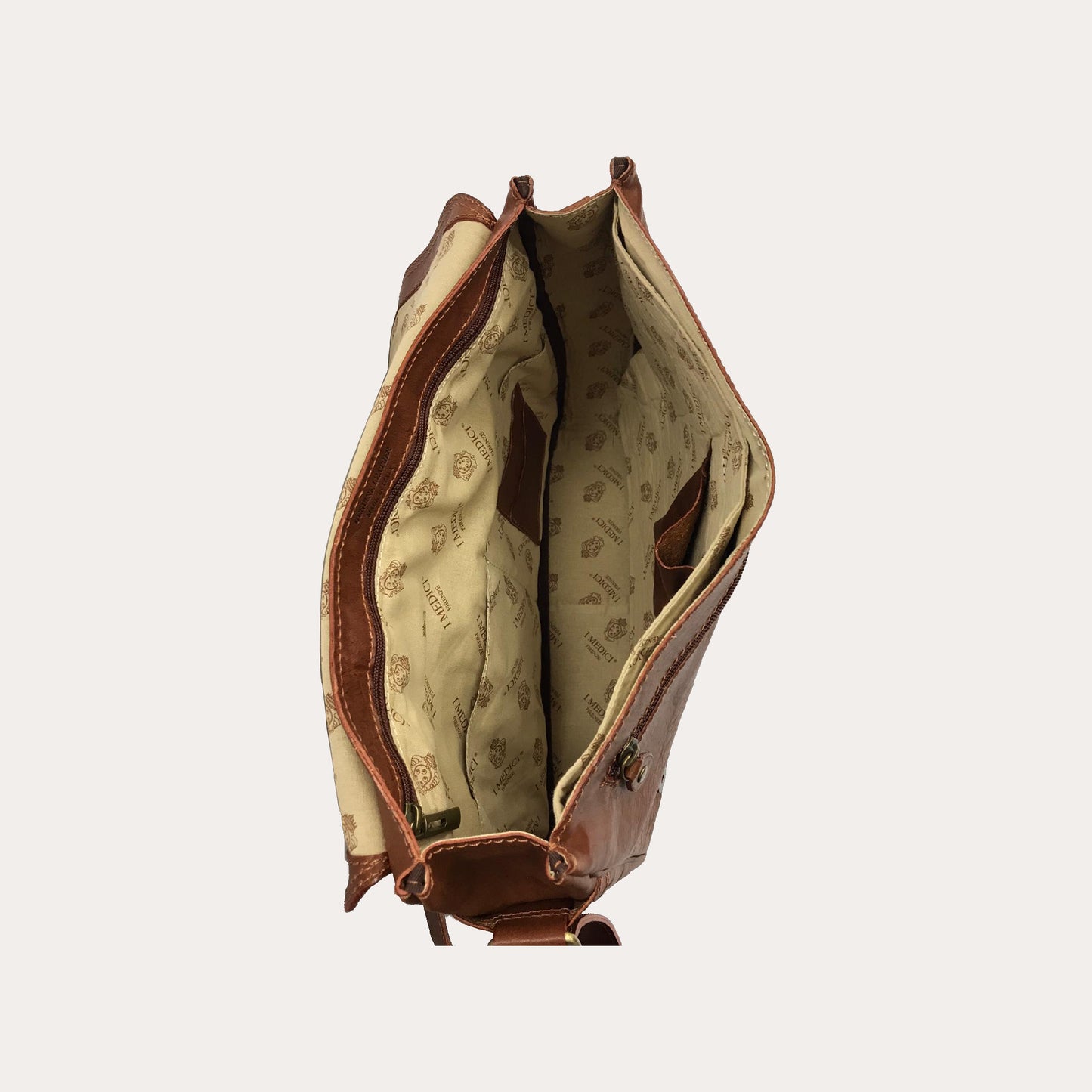 I Medici Brown Leather Messenger Bag
