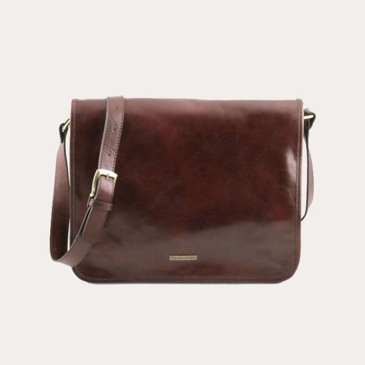 Tuscany Leather Brown Leather Messenger Bag