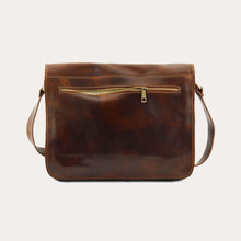 Load image into Gallery viewer, Tuscany Leather Brown Leather Messenger Bag
