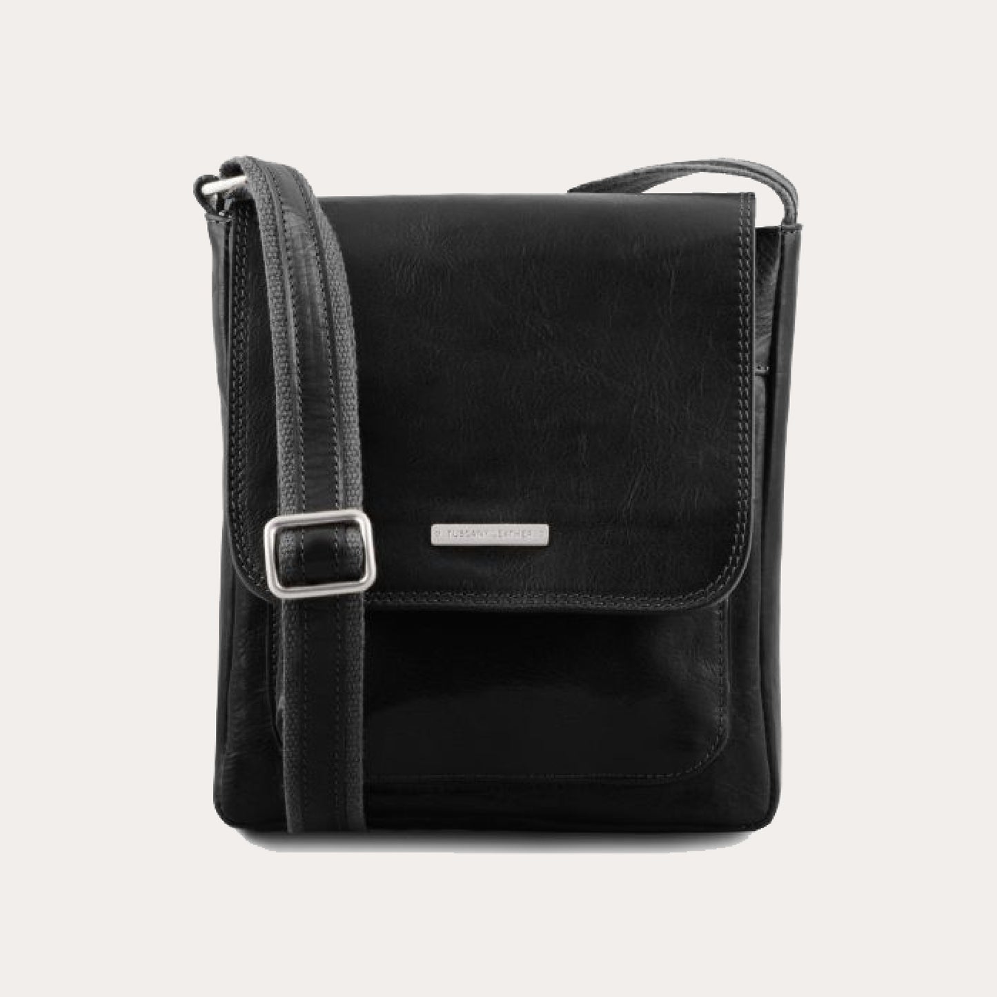 Tuscany Leather Black Leather Crossbody Bag
