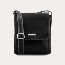 Load image into Gallery viewer, Tuscany Leather Black Leather Crossbody Bag

