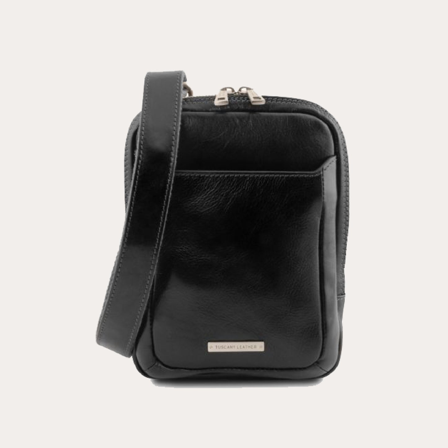 Tuscany Leather Black Leather Crossbody Bag